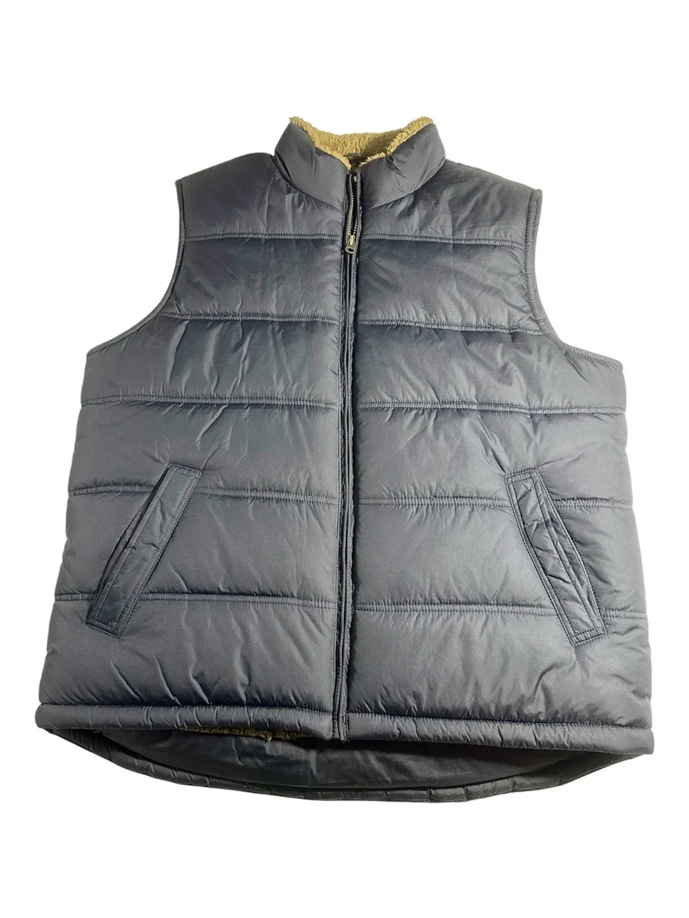 Weatherproof navy blue Sherpa fleece lined puffer vest men’s XL